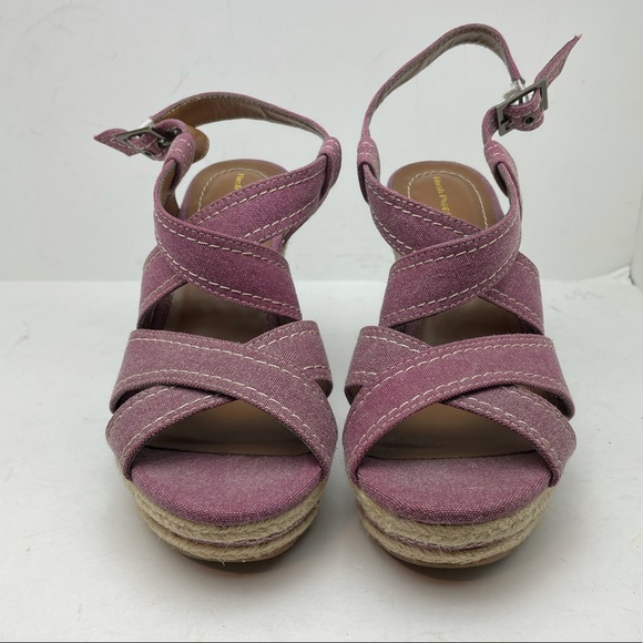 ✨Hush Puppies Lavender Strappy Wedge Sandals - Picture 3 of 6